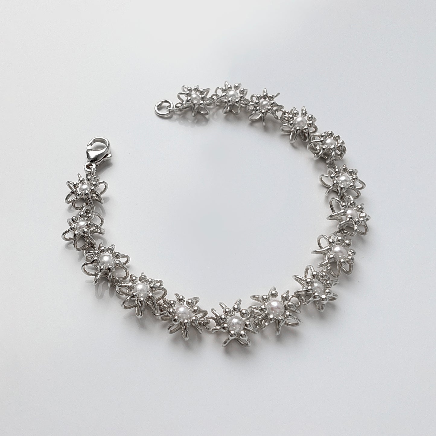 Siaw Jewellery Silver Freshwater Pearl Cellure Cell Bracelet