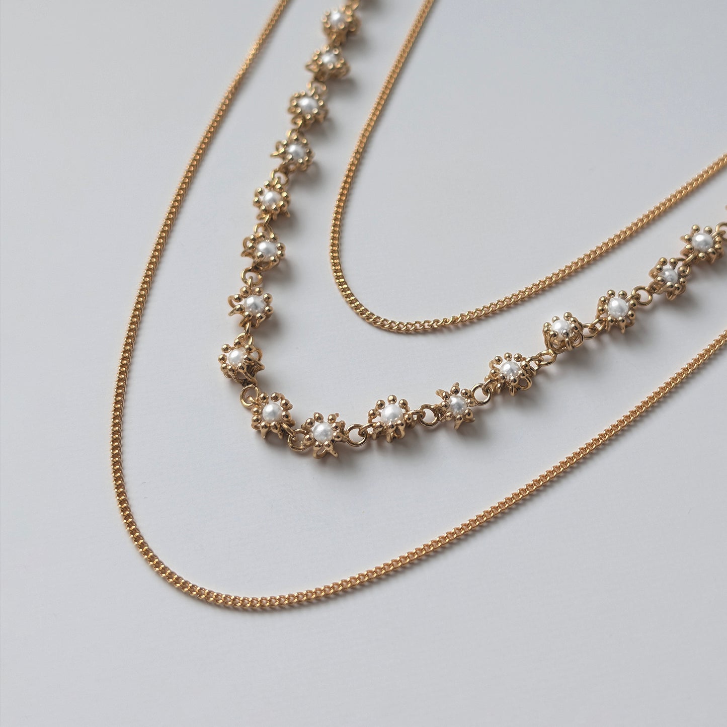 Siaw Jewellery Gold Freshwater Pearl Cellure Cell Necklace