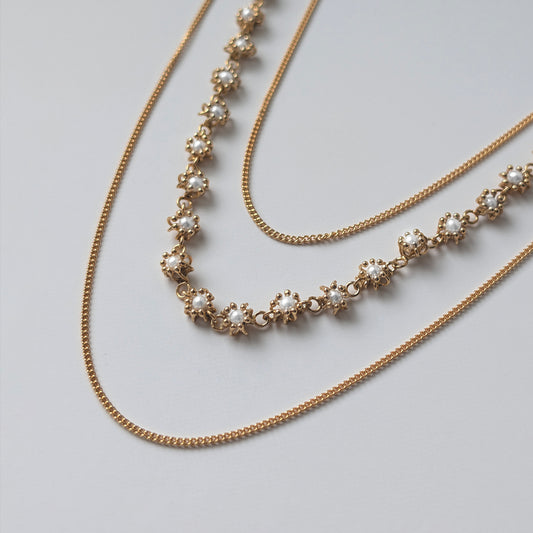 Siaw Jewellery Gold Freshwater Pearl Cellure Cell Necklace