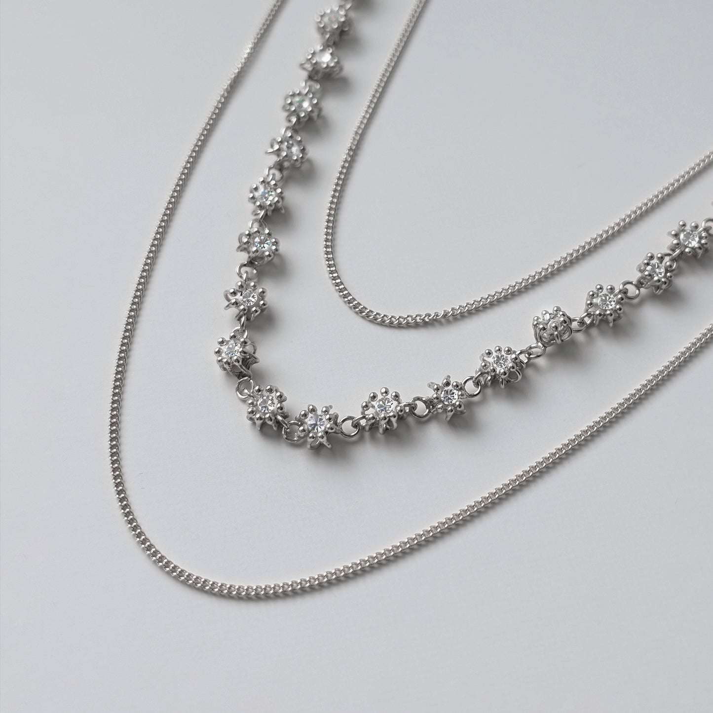 Siaw Jewellery Silver Lab-Grown Diamond Cellure Cell Necklace
