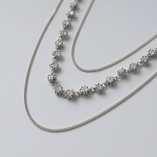Siaw Jewellery Silver Lab-Grown Diamond Cellure Cell Necklace