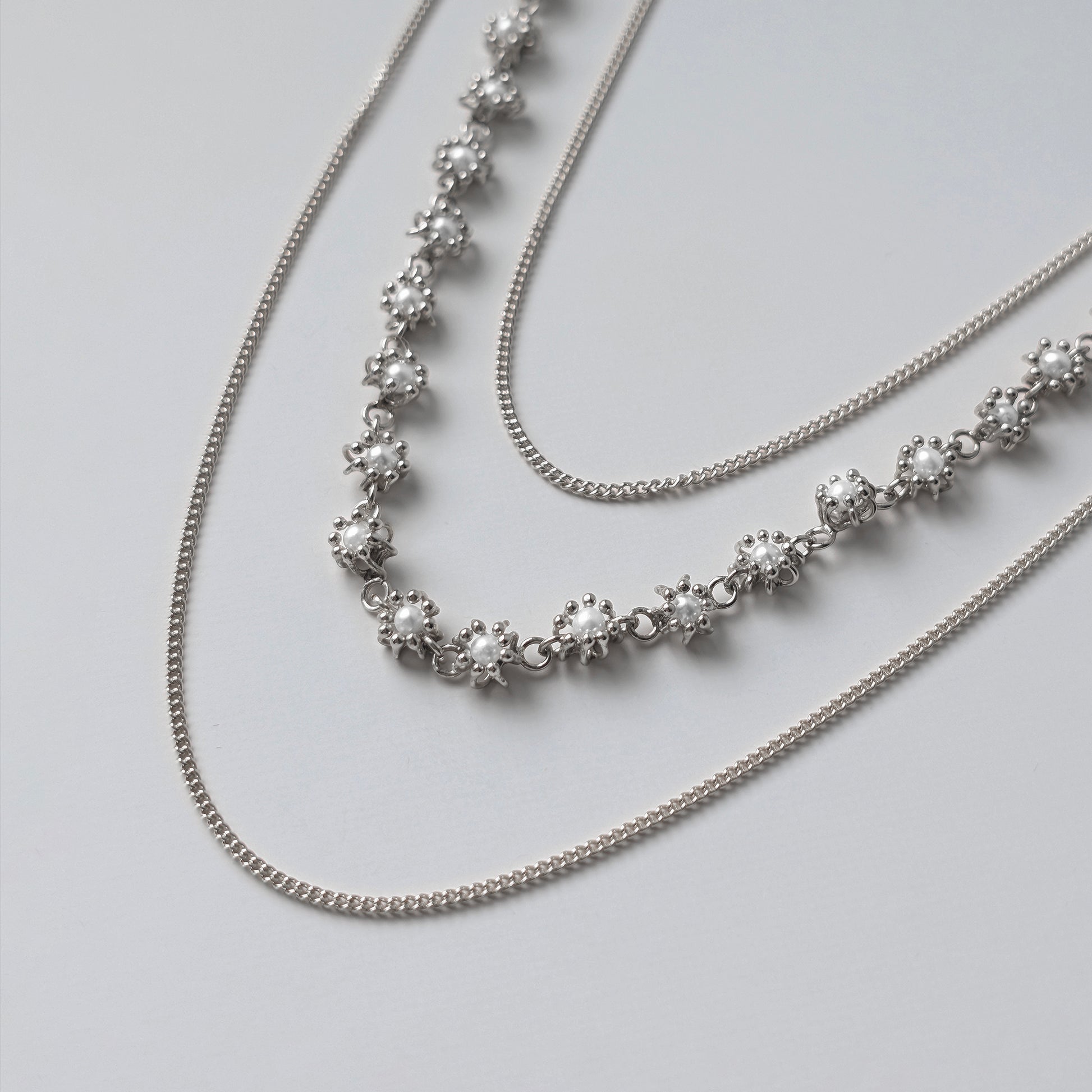 Siaw Jewellery Silver Freshwater Pearl Cellure Cell Necklace