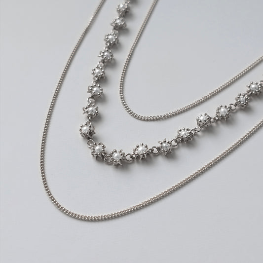 Siaw Jewellery Silver Freshwater Pearl Cellure Cell Necklace