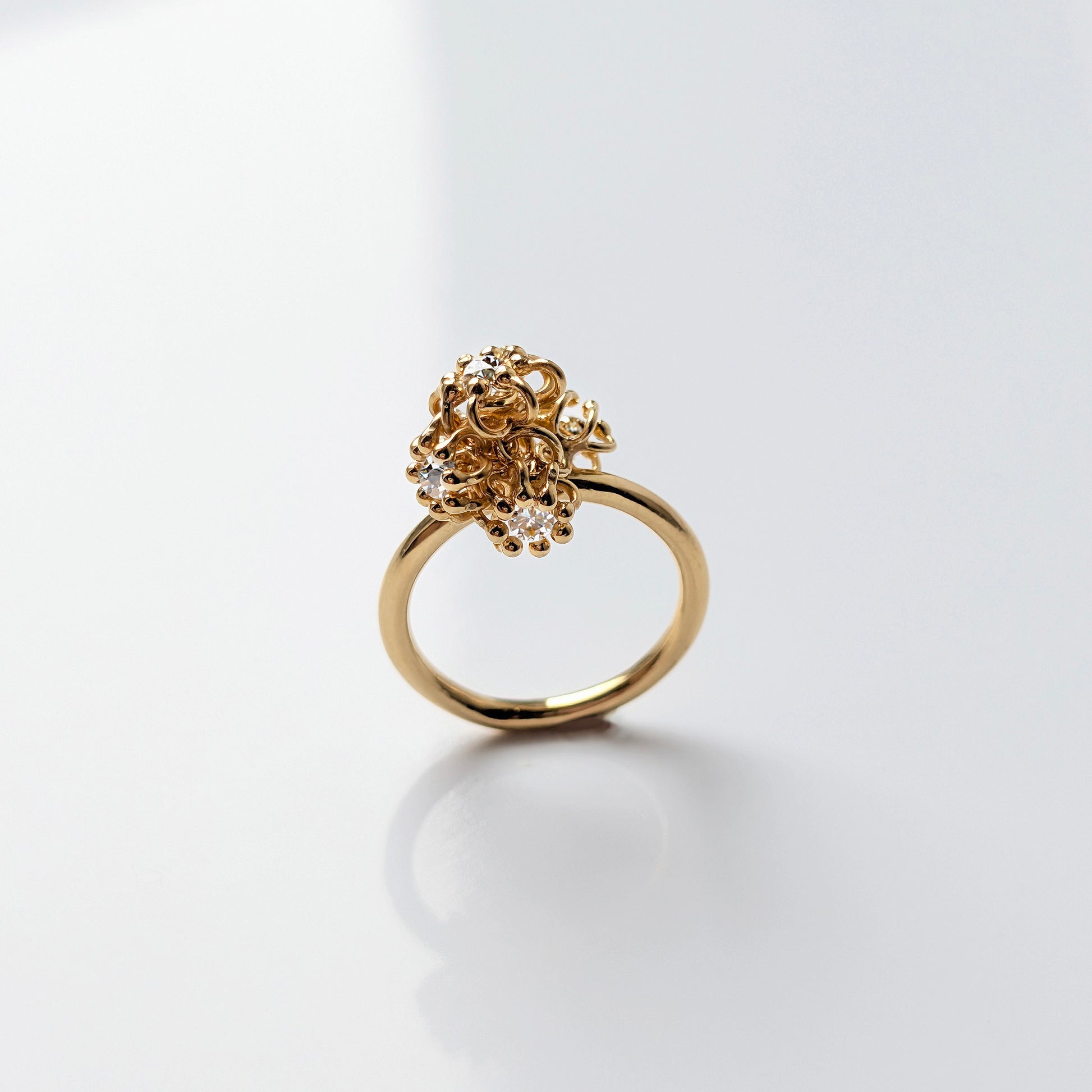Siaw Jewellery Gold Lab-Grown Diamond Cluster Cell Ring