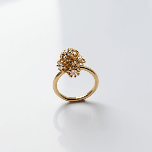 Siaw Jewellery Gold Lab-Grown Diamond Cluster Cell Ring