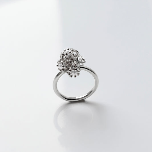 Siaw Jewellery Silver Freshwater Pearl Cluster Cell Ring