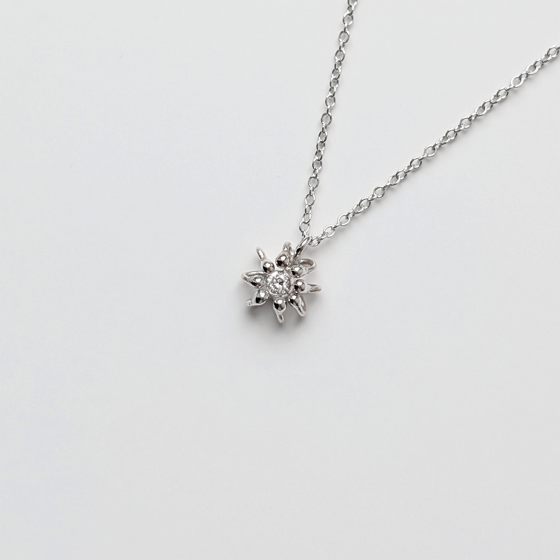 Siaw Jewellery Silver Lab-Grown Diamond Fine Cell Necklace