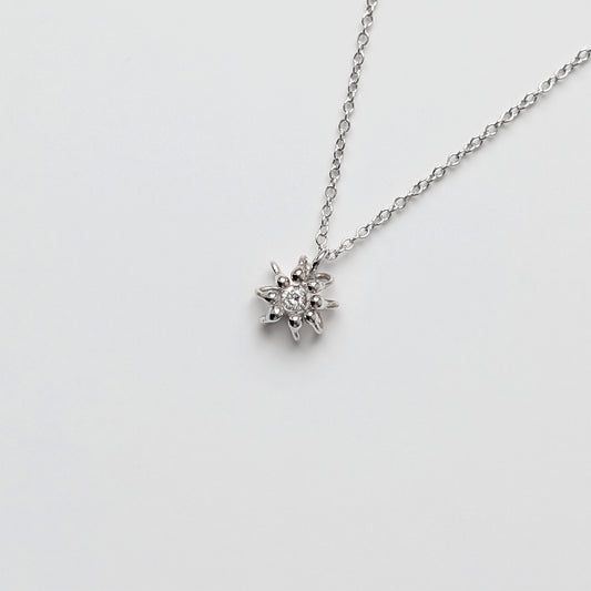 Siaw Jewellery Silver Lab-Grown Diamond Fine Cell Necklace
