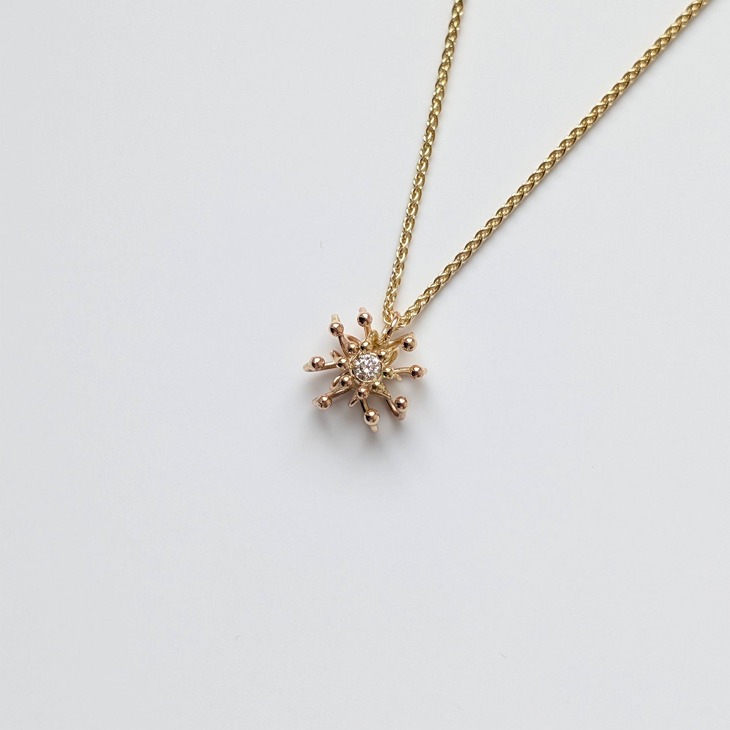 Siaw Jewellery Gold Lab-Grown Diamond Layered Cell Necklace