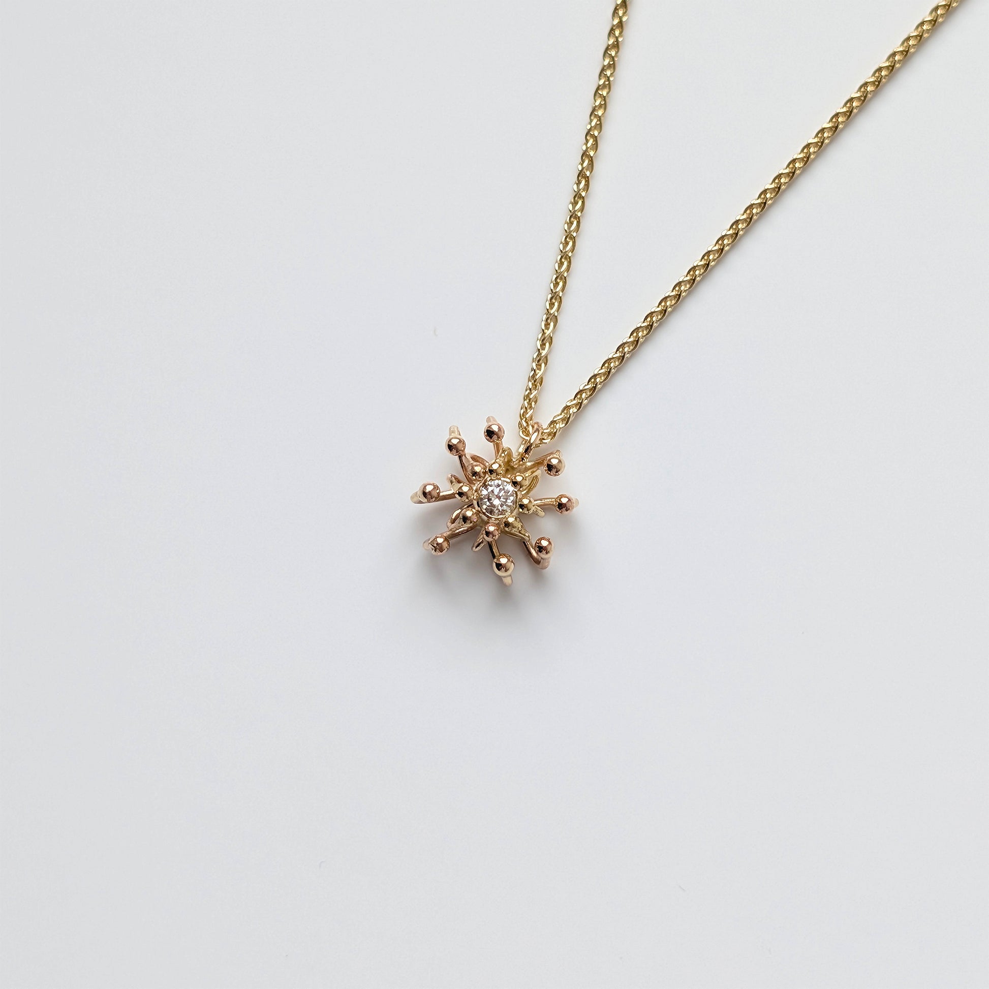 Siaw Jewellery Gold Lab-Grown Diamond Layered Cell Necklace