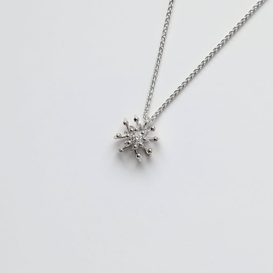 Siaw Jewellery Silver Lab-Grown Diamond Layered Cell Necklace