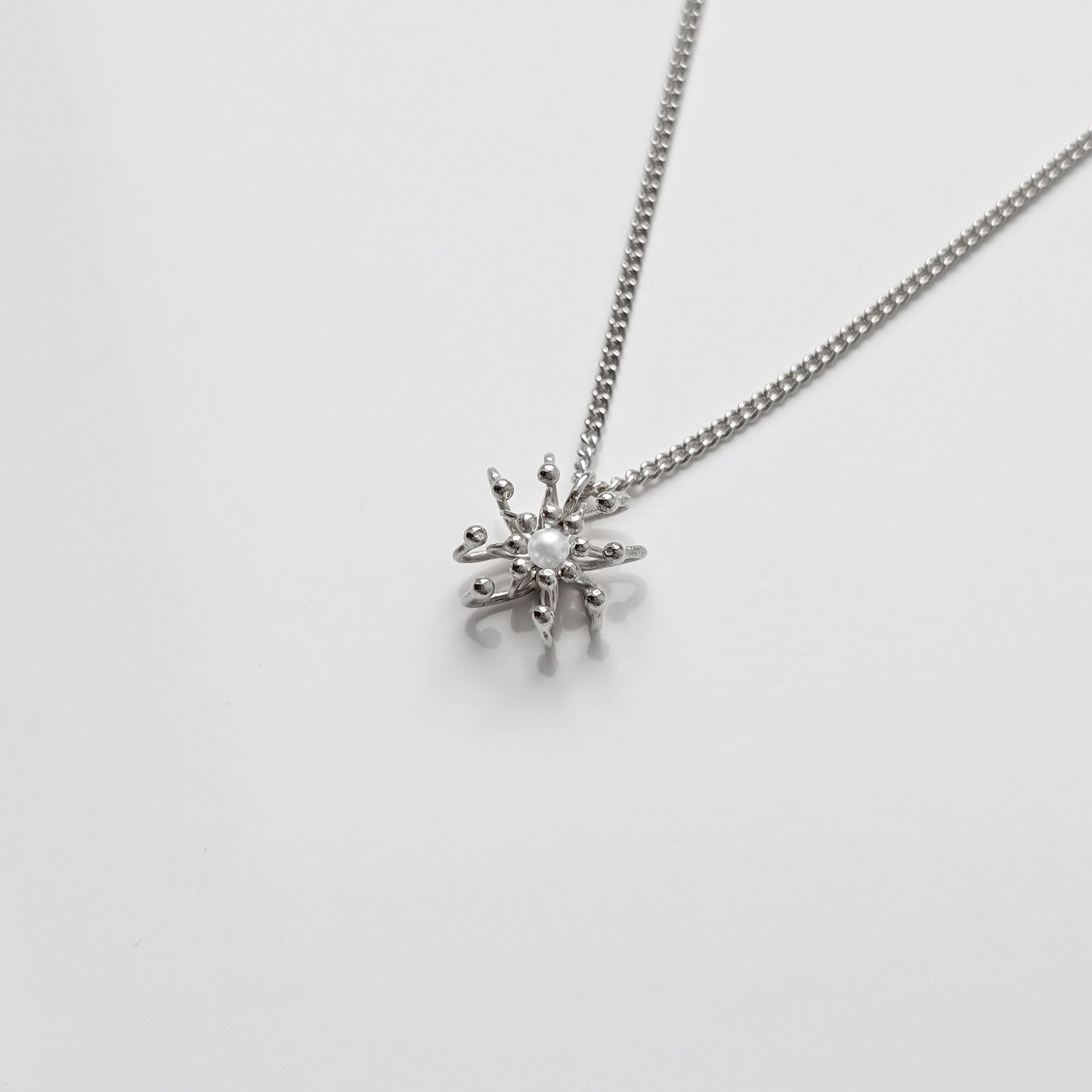 Siaw Jewellery Silver Freshwater Pearl Layered Cell Necklace