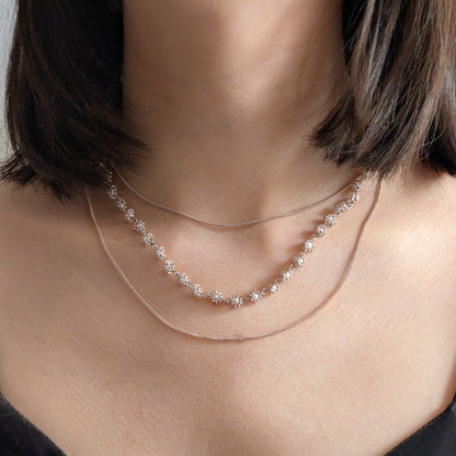 Silver Pearl Cellure Cell Necklace