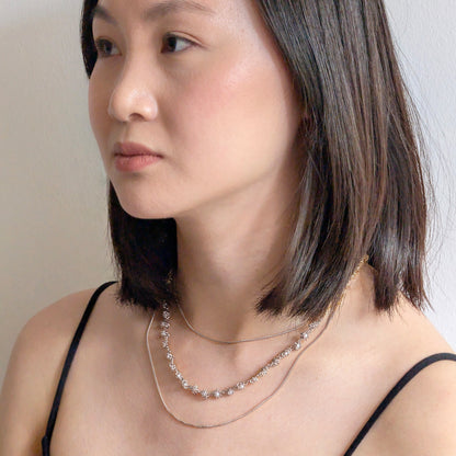 Silver Pearl Cellure Cell Necklace