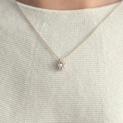 Silver Pearl Fine Cell Necklace