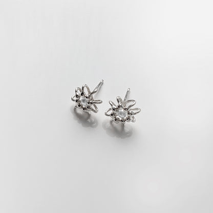 Siaw Jewellery Silver Freshwater Pearl Stud Cell Earrings