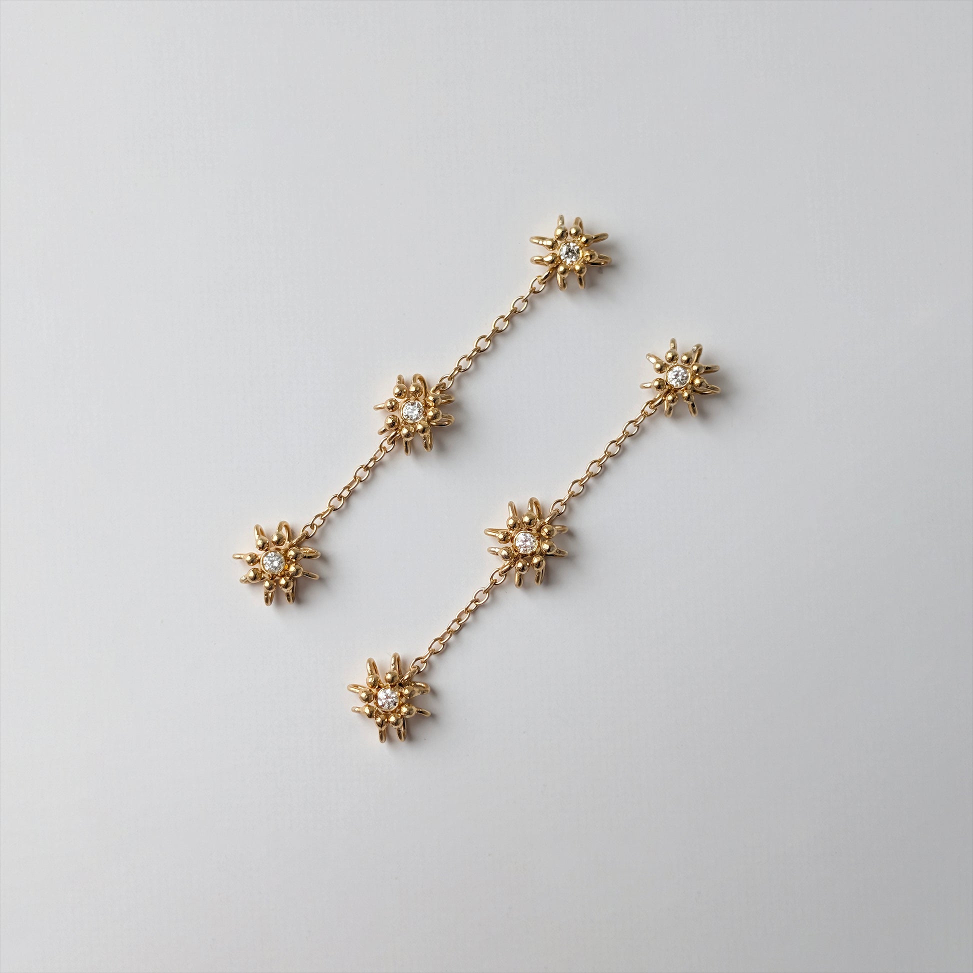 Siaw Jewellery Gold Lab-Grown Diamond Trickle Cell Earrings